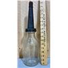 Image 1 : SUNOCO GLASS OIL BOTTLE WITH SPOUT - QT SIZE