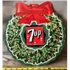 7UP DBL SIDED CARDBOARD CHRISTMAS SIGN