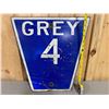 Image 1 : GREY COUNTY ROAD 4 ROAD SIGN - 17" X 17"