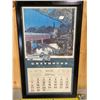 Image 1 : FRAMED 1955 GREYHOUND BUS CALENDAR