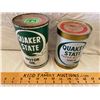 Image 1 : LOT OF 2 QUAKER STATE OIL CANS - FULL