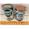 Image 2 : LOT OF 2 QUAKER STATE OIL CANS - FULL