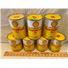 Image 1 : LOT OF 7 AERO SHELL OIL CANS - FULL 1 L SIZE