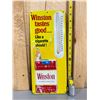 Image 1 : 1960's WINSTON CIGARETTES THERMOMETER ON 3D TIN SIGN