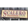 Image 2 : VINTAGE GROCERY STORE WOOD SIGN - SCALERO - 2.5' X 8'