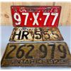 Image 1 : 1929 / '34 / '37 ONTARIO LICENCE PLATES
