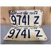 Image 1 : PAIR OF 1954 ONTARIO LICENCE PLATES