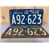 Image 1 : PAIR OF 1955 ONTARIO LICENCE PLATES