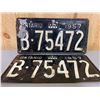 Image 1 : PAIR OF 1957 ONTARIO LICENCE PLATES
