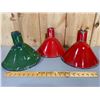 Image 1 : LOT OF 3 PORCELAIN SHADES FOR GAS PUMP ISLAND