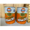Image 1 : GULF - 2  FULL 1 L WRAP TINS