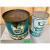 Image 2 : LOT OF 2 WHITE ROSE CANS - 5 LB GUN GREASE W/ CONTENTS & 1 QT CAN