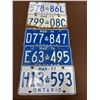 Image 1 : 1972 - 1977 ONTARIO LICENCE PLATES