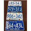 Image 1 : 1968-1971 ONTARIO LICENCE PLATES