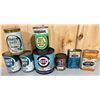 Image 1 : LOT OF 8 MISC OIL CANS - SOME WITH CONTENTS