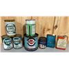 Image 2 : LOT OF 8 MISC OIL CANS - SOME WITH CONTENTS