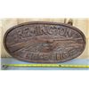 Image 1 : HAND CARVED WOODEN REMINGTON SIGN