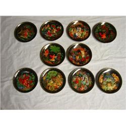 Set of 10 decorative Tianex plates