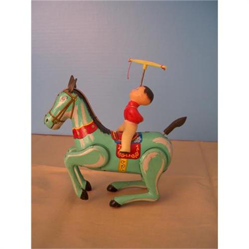 Key-wind toy horse & rider #1234579