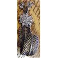 Christian Dior Sterling Rhinestone Broach #1234956