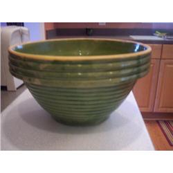 Yelloware Green Stoneware Bowl #1235044