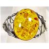 Image 1 : Lemon Amber Sterling Cuff~48g  #1244691