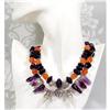 Image 1 :  Artisan Amethyst Carnelain Sterling Necklace #1244719
