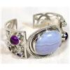 Image 1 : Blue Lace Agate Sterling Silver Cuff  #1244731