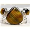 Image 1 : Simply The FINEST Tigereye Sterling Cuff #1244741