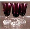 Image 1 : FOSTORIA Victorian CORDIALS Amethyst COLOR (3) #1244791