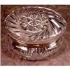 Image 1 : CUT Glass OVAL Box VANITY Antique TRINKET Box #1244842