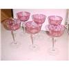 Image 1 : ranberry flashed, etched stemware #1251789