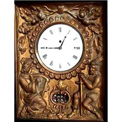 19c English Robin Hood Forest WALL CLOCK old #1252219