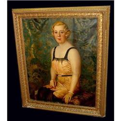 Art Nouveau Oil Painting Portrait Female Woman #1252228