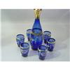 Image 1 : ENAMELED & GUILT COBALT CORDIAL DECANT #1256397