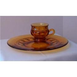 Kings Crown Amber-Colored Snack Sets (6) #1256540