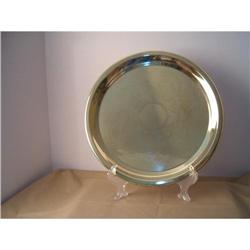 12" Round Brass Engraved Tray #1256573