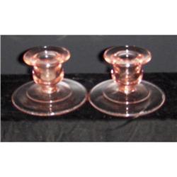 Pr. of Peach Candle Holders #1256602