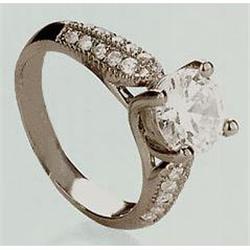 5 carat G VS1/SI1 diamond solitaire ring #1256632