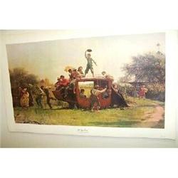 Eastman Johnson Lithograph, Old Stage Coach #1256641