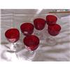 Image 1 : Ruby Stem Ware;  Set of 6 #1256854