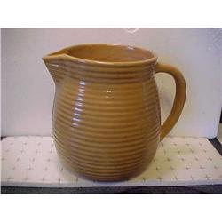 Yellowware Water or Butter Milk pitcher, #1256891