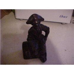 Door Stop, Sailor on chest,Iron w/ Bronze #1256908