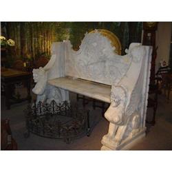 Carrara Marble Bench #1257008