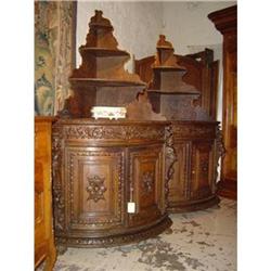 Pair of Louis XIII Style Corner Cabinets #1257009