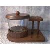 Image 1 : Glass Humidor With Wooden Pipe Holder #1271090