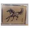 Chinese Horse Framed Needlepoint #1230396