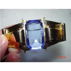 Art Deco Coro Vermeil Blue  Brooch #1231025