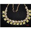 Image 1 : Art Deco Yellow Rhinestone Necklace #1231031