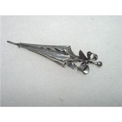  Beau Sterling Brooch Umbrella  bow design #1231072